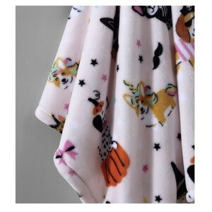 Halloween Dog Costume Carnival Throw Blanket, Pink, Standard Throw